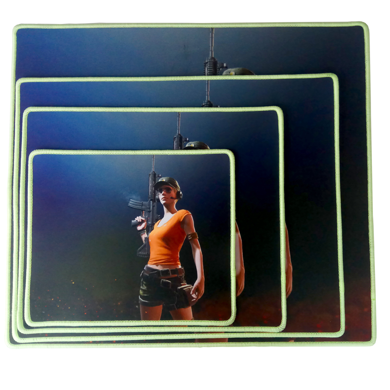 KAL Standard Size Fluorescent Gaming Mouse Pad/Mat with Smooth Surface and Stitched Edges Non-Slip Rubber Base With Stitched image1