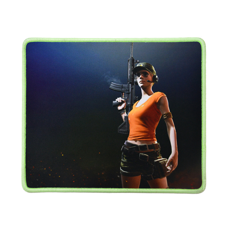 KAL Standard Size Fluorescent Gaming Mouse Pad/Mat with Smooth Surface and Stitched Edges Non-Slip Rubber Base With Stitched image1